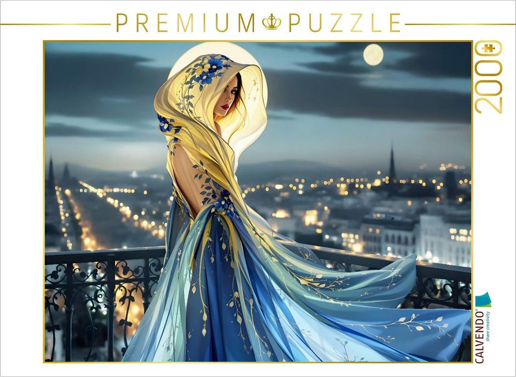 CALVENDO Puzzle Nachtwache der Eleganz | 2000 Teile Lege-Größe 90x67cm Foto-Puzzle für glückliche Stunden