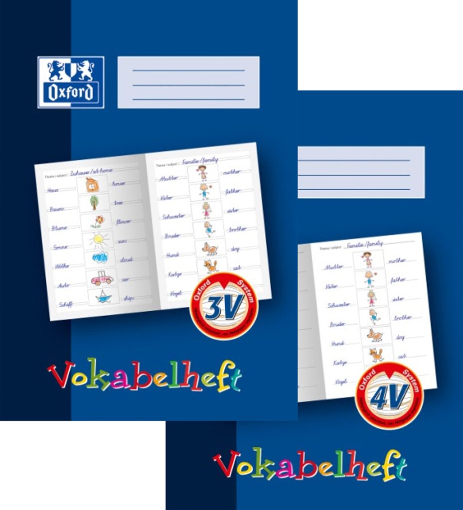 Oxford Vokabelheft Lineatur: 4V DIN A4 16 Blatt (1 Stück) Produktbild 