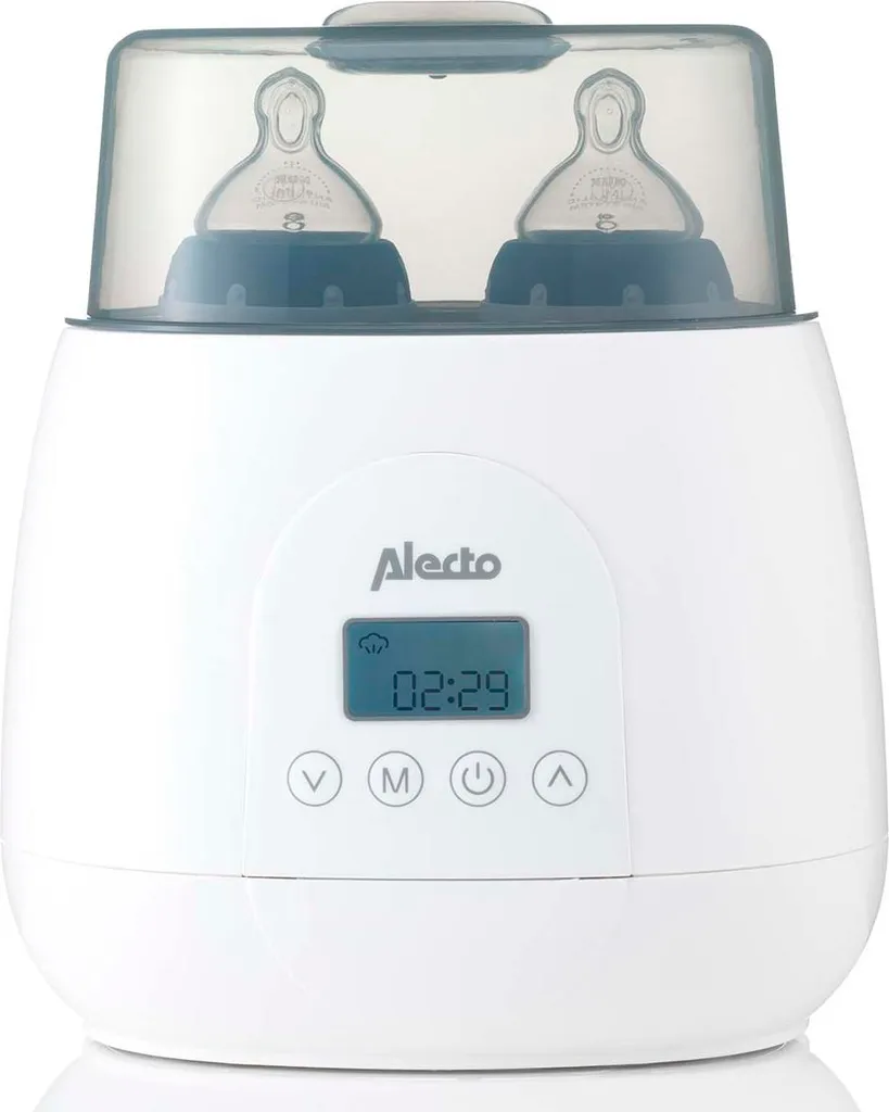 Chauffe-biberon double et stérilisateur électrique blanc Alecto 3-en-1