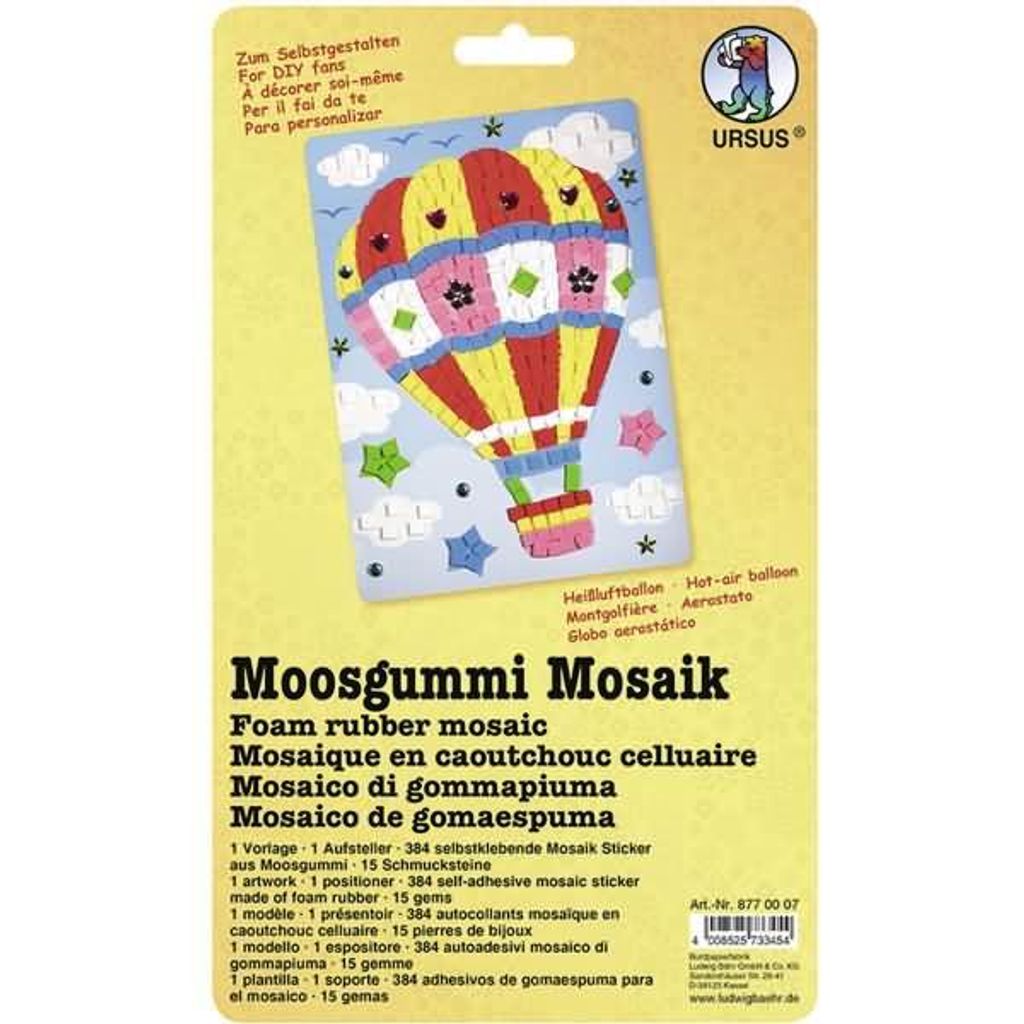 Moosgummi Mosaik Heißluftballon
