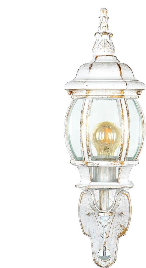Außenlampe Wand Bewegungsmelder Aluminium Glas 54 cm hoch Produktbild 