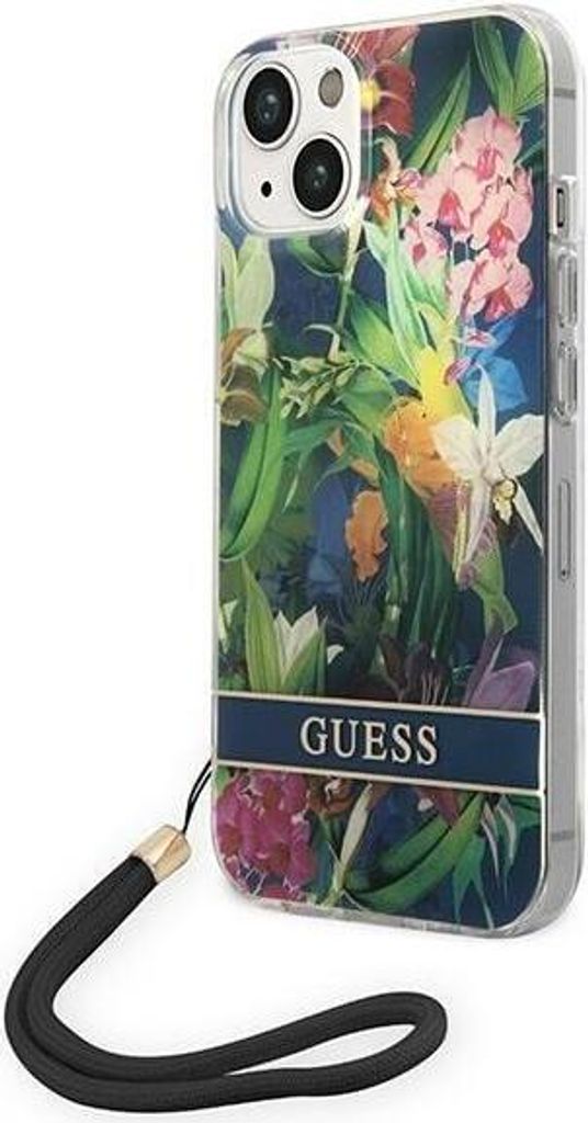 Guess Guohcp14Shflsb Iphone 14 6.1 Blau/Blaues Hardcase Blumenarmband