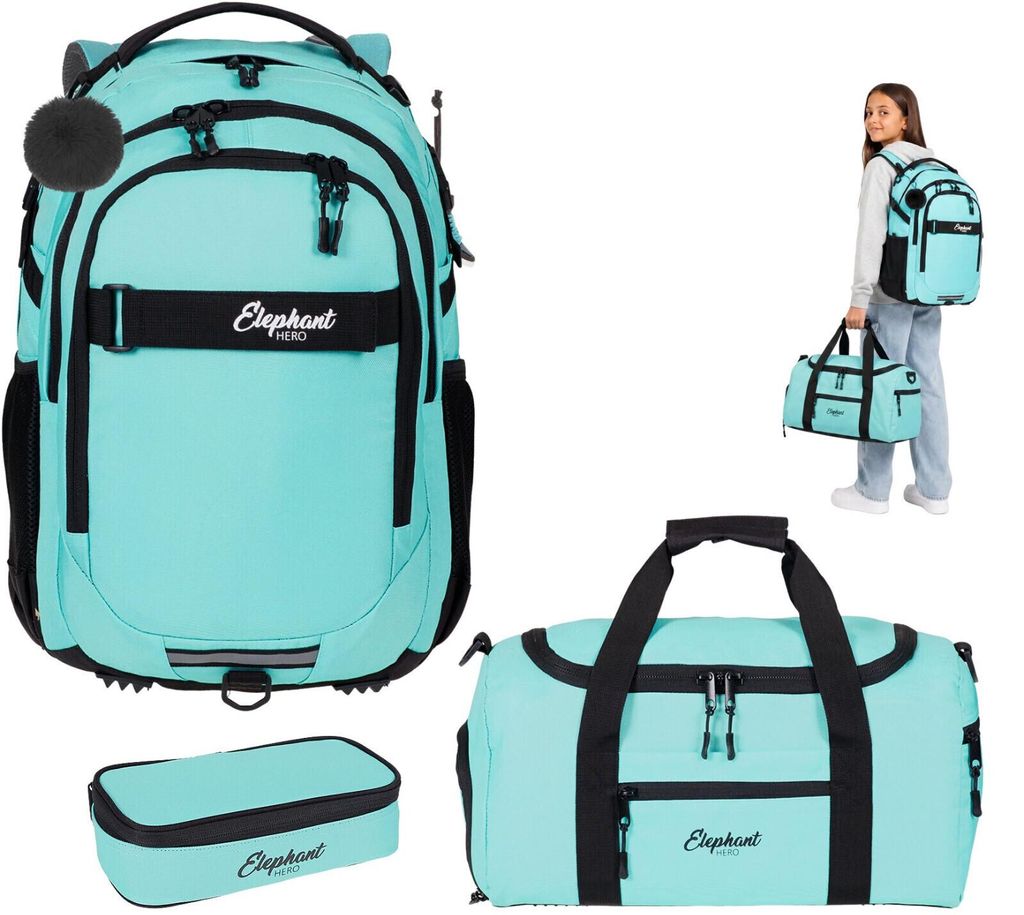 Schulrucksack Mädchen 3 Teile Set Elephant Hero Signature Produktbild 