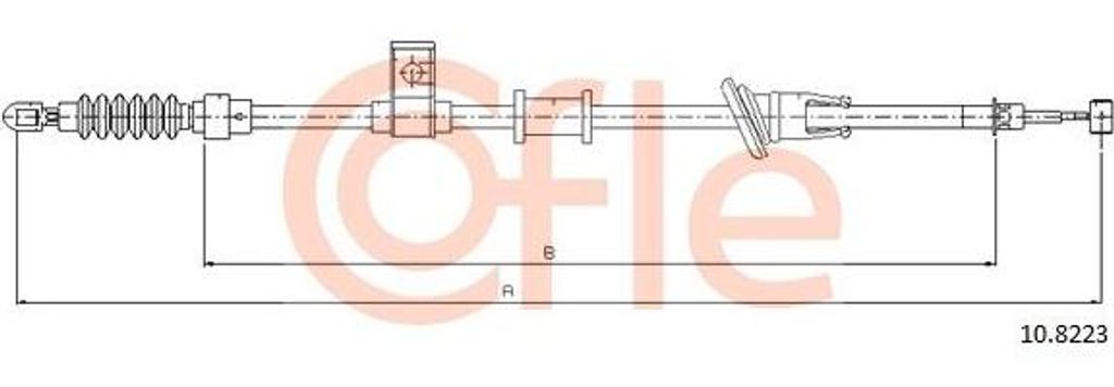 COFLE 10.8223 Seilzug, Handbremse OE 30621298 kompatibel mit V40, S40