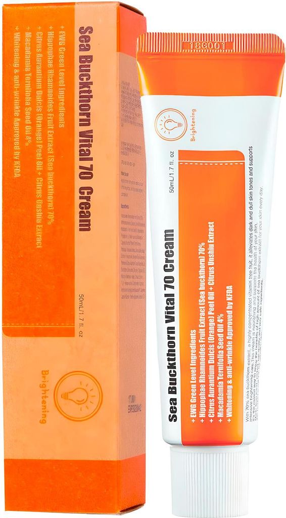 Purito Sanddorn Vital 70 Creme - Revitalisierende Gesichtscreme 50 ml