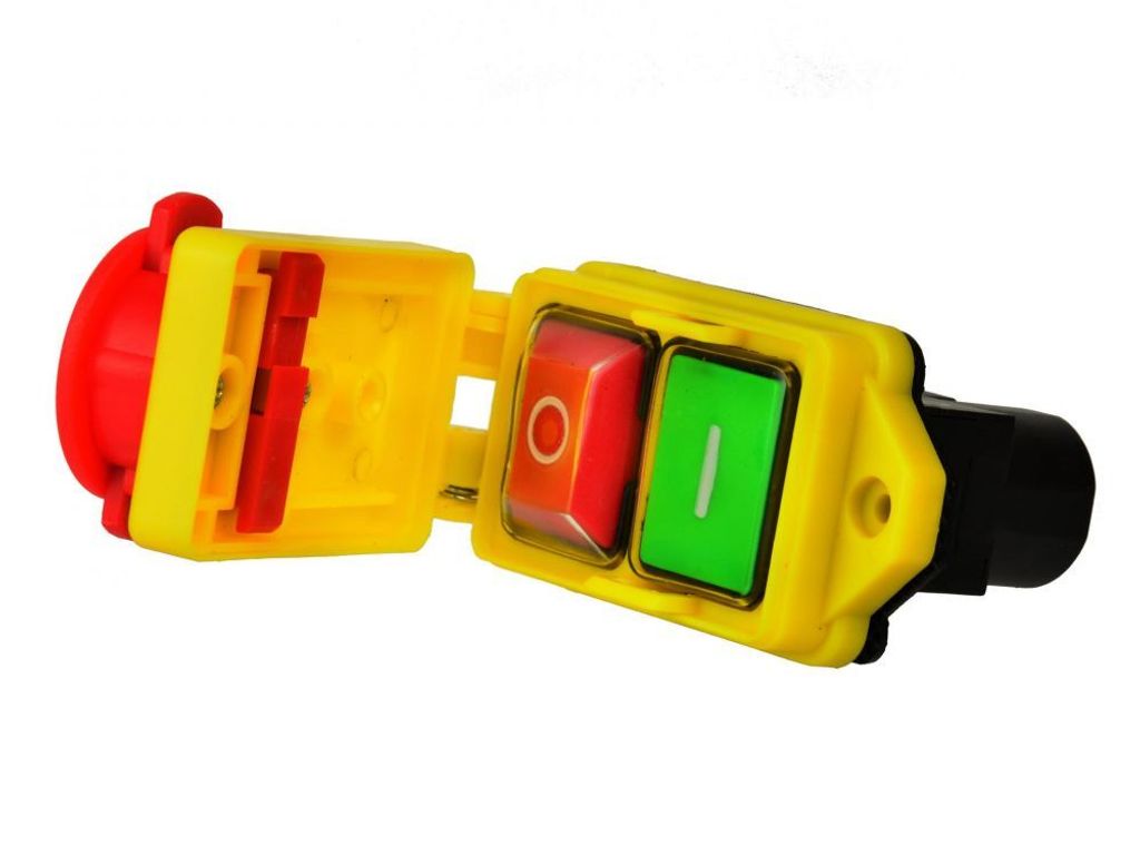 Sicherheitsschalter Mini CPN 230V für Kraftstoff-/Ölpumpen, einhändig bedienbar, staub- und spritzwassergeschützt, CK21 IP54 16(12)A 250VAC.