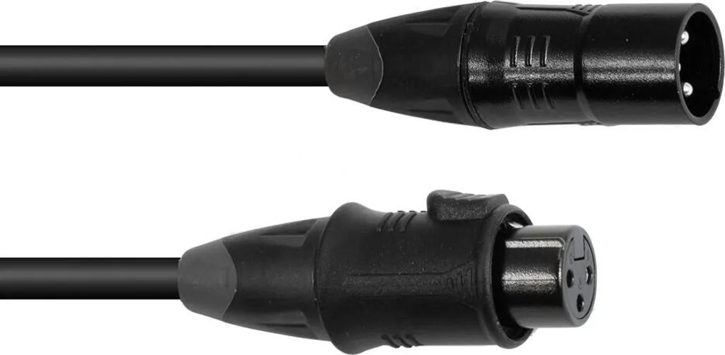 EUROLITE Cavo DMX EC-1 IP65 3pin 1m bw