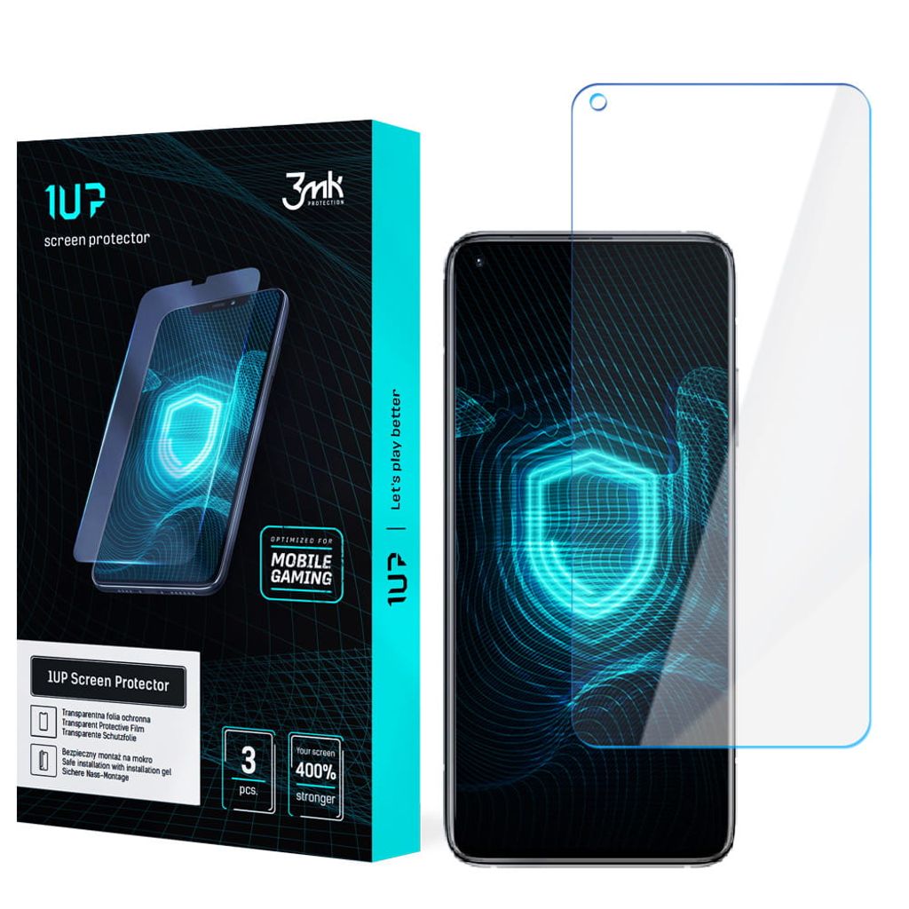 3mk Display Schutzfolie 1UP für Xiaomi Mi 10T/Mi 10T Pro 5G transparent Gaming (3 Stück)