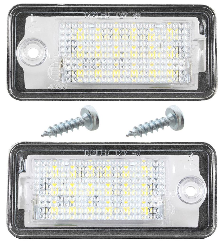 Kennzeichenbeleuchtung LED 2x Schraube für Audi A3 8P A4 B6 Produktbild 