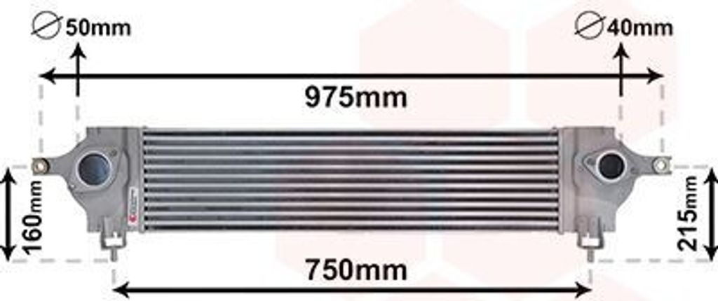 VAN WEZEL 13004333 - OE 14461 JD50A Ladeluftkühler für Qashqai +2 I (J10)