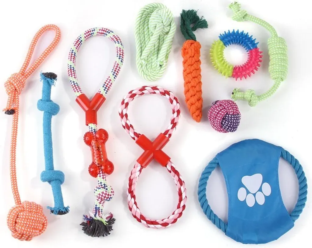Kit 10 Corde Cane INF - Gioco Tradizionale in Cotone per Cuccioli