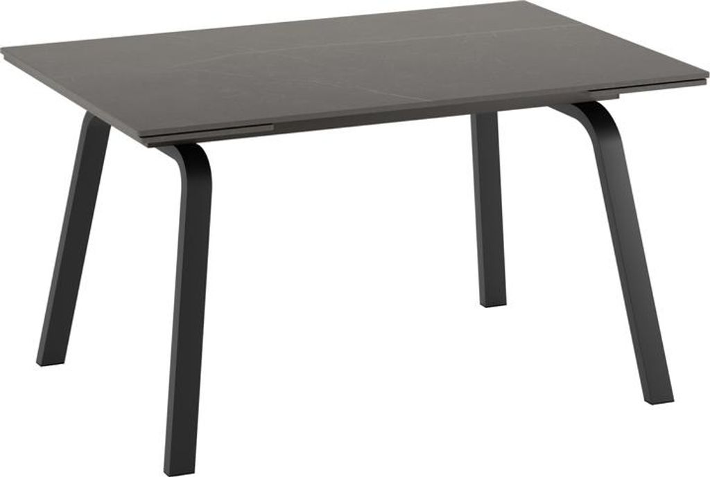 Dylan - Ausziehbarer Tisch (140/200 x 80 cm) aus schwarzer Keramik