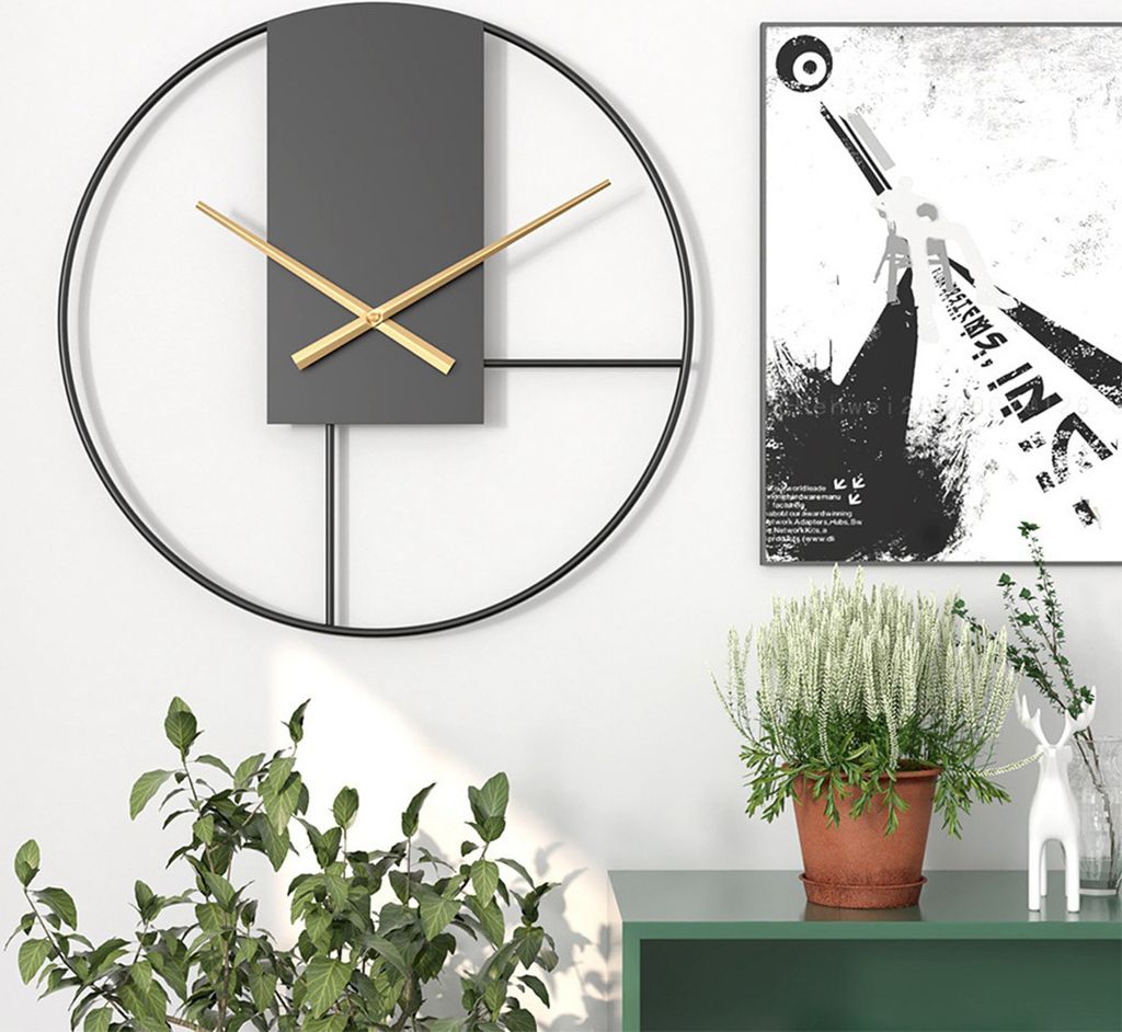 Welikera Wanduhr, 50cm Eisen Kunst Silent Wohnzimmer Produktbild 6