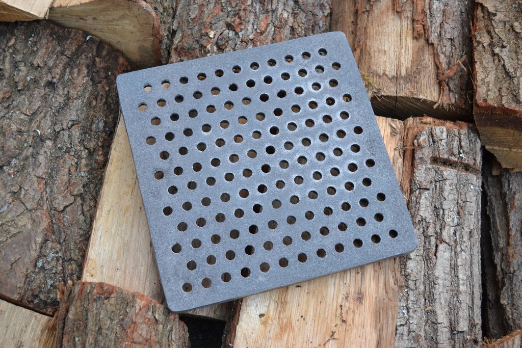 SEZAM Grille de four 24x24 cm Fonte Grille en fonte avec Image du produit 