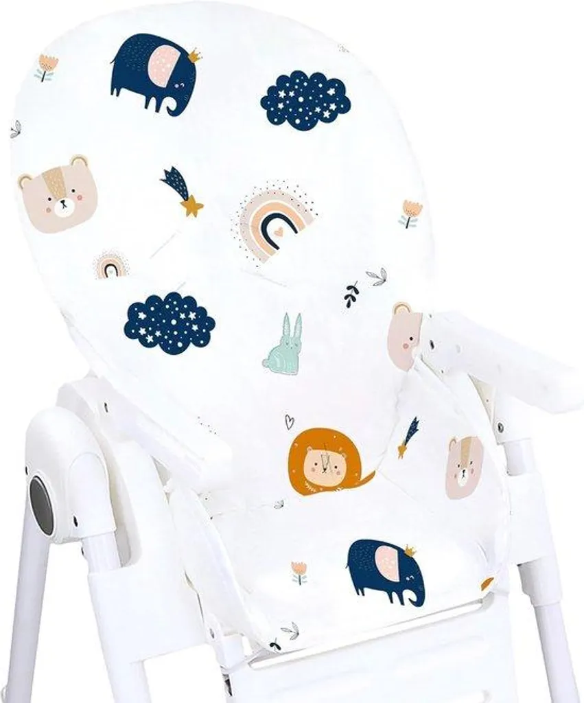 Chaise haute pour petits espaces universelle arc-en-ciel et confortable