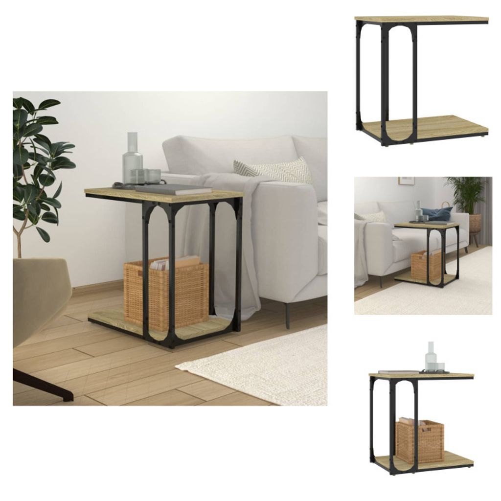 vidaXL Beistelltisch Sonoma-Eiche 50x35x52 cm Holzwerkstoff - Beistelltische