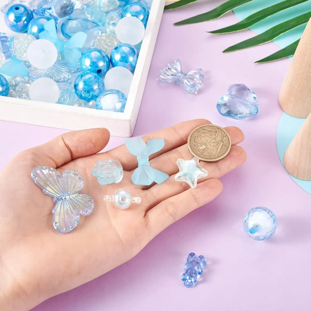 Perles bleues légères et robustes pour créer des bijoux sans effort - 2