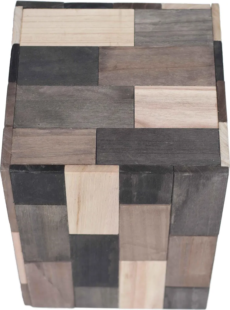 Bout de canapé en bois PatchWood : Petite Table d'Appoint et de Rangement - 2