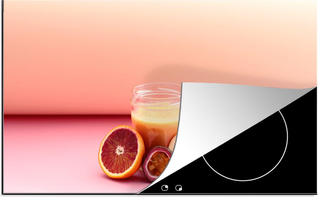 KitchenYeah Herdabdeckplatte Fruchtiger Smoothie , 89x51cm, Küche Deko, Glaskeramikfeld Herdabdeckung, Abdeckplatte fùr Kochfeld