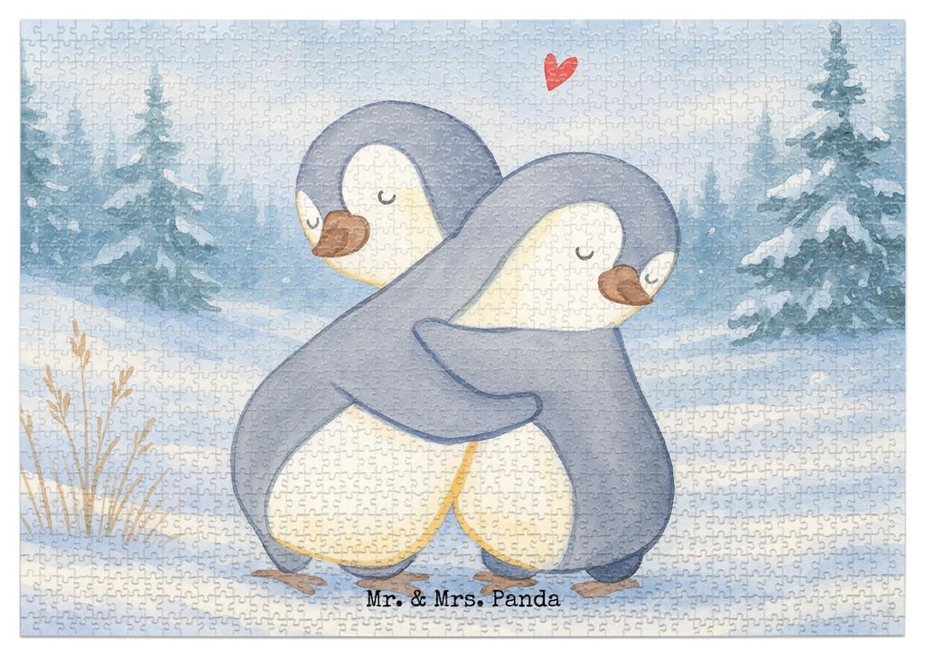 Mr. & Mrs. Panda Puzzle Pinguine Kuscheln Design 1500 Teile - Weiß - Geschenk, für Frauen, Valentinstag, Puzzlespiel, Hochzeitstag, 2000, 300, Fr...
