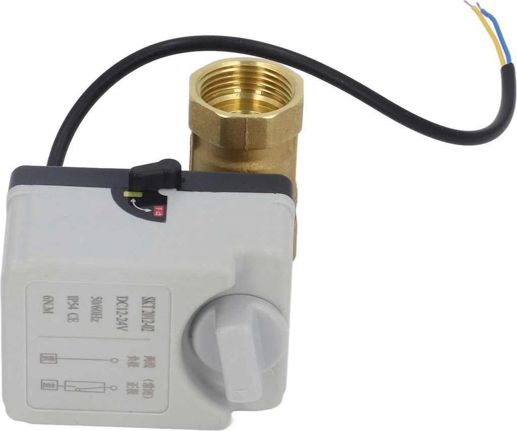 DN25 2-Wege-Kugelhahn aus Messing, normalerweise geschlossen, elektrisch, 1-Zoll-Rohrgewinde, DC 12šC24 V