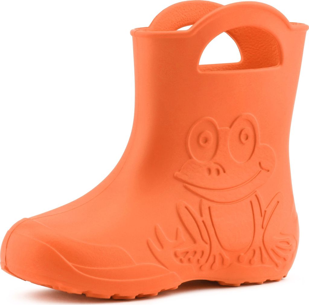 Ladeheid Eva Kinder Jungen Mädchen Gummistiefel Regenschuhe LA-CA-01 (Orange (151c), 24/25 EU)