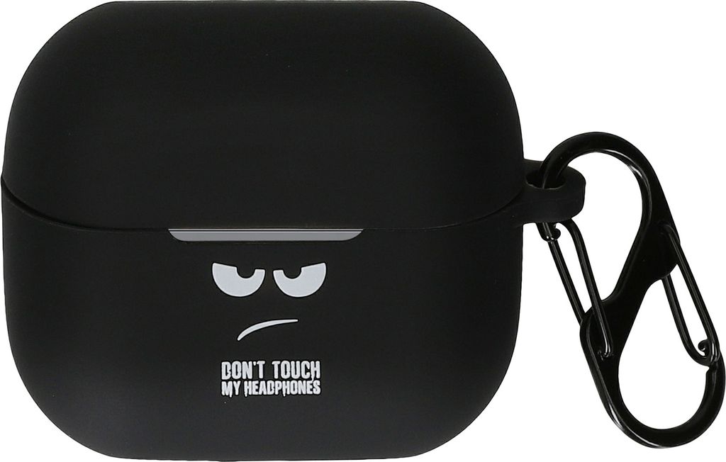 kwmobile Hülle kompatibel mit Samsung Galaxy Buds 3 / Galaxy Buds 3 Pro Hülle - Silikon Kopfhörer Schutzhülle Case Cover Weiß Schwarz Schwarz