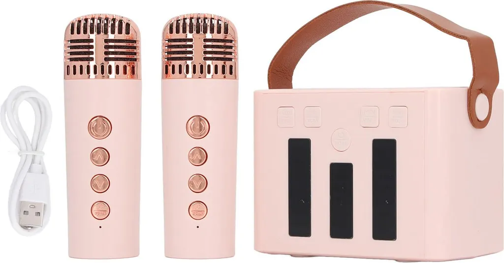 Set Karaoke Bluetooth Mini con Luci RGB - Microfono Wireless Party - 3