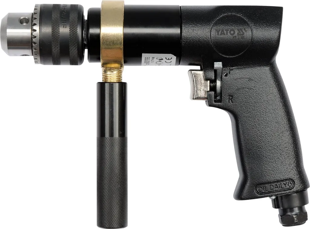 Perceuse pneumatique 13 mm avec mandrin à clé robuste et réversible