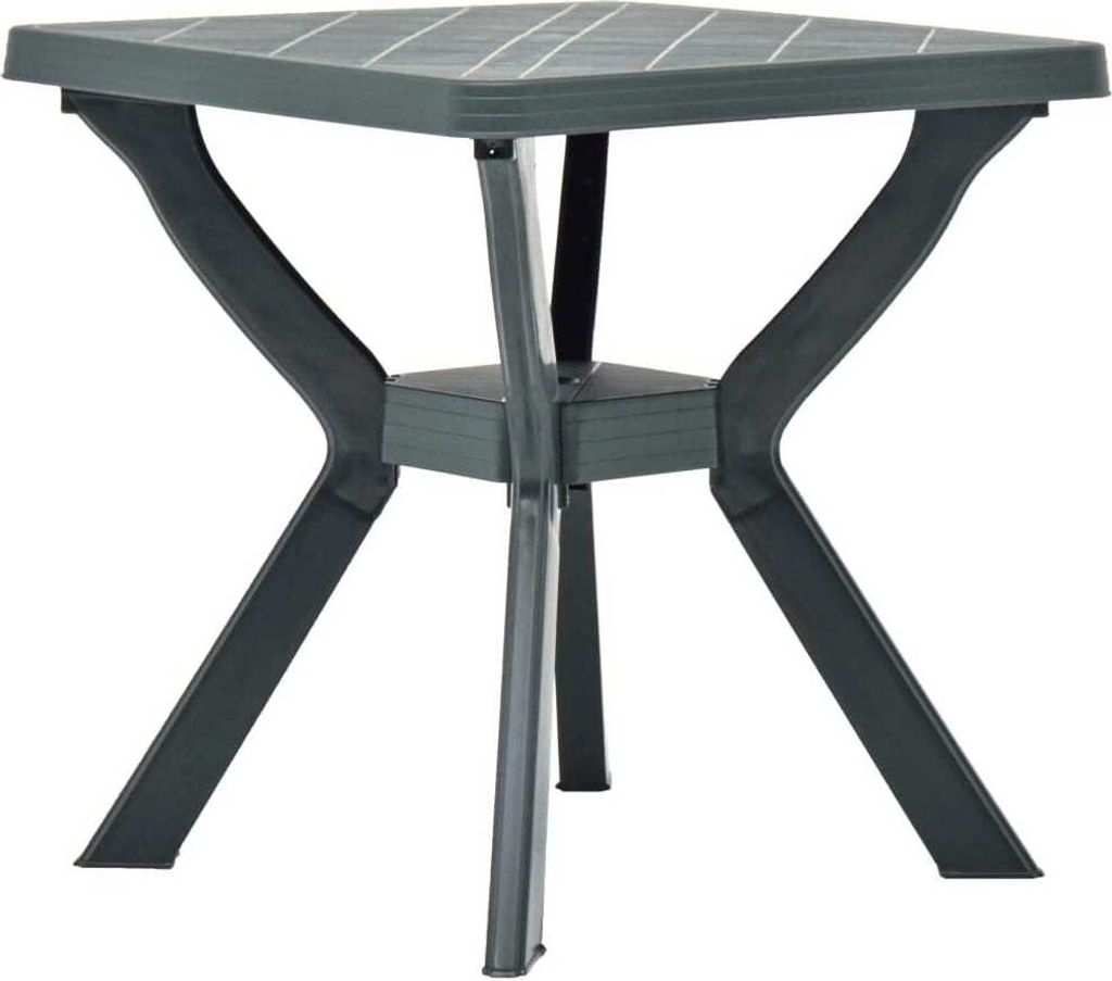 vidaXL Bistro stôl zelený 70x70x72 cm Plastový Obrázok produktu 
