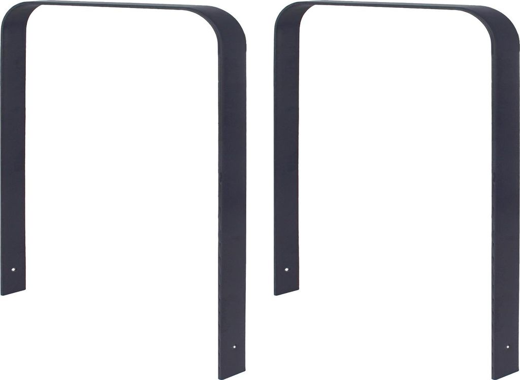 2 x Fahrradanlehnbügel 115 x 76 cm Flachstahl 12 mm pulverbeschichtet Einbetonieren Parker Anthrazit Typ U