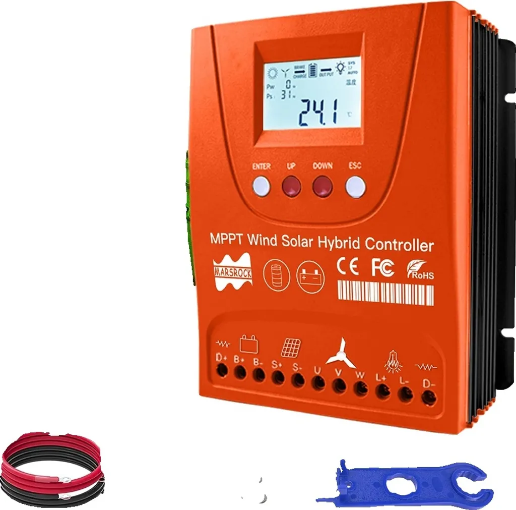 Contrôleur hybride 1500W vent 1500W solaire auto-détection 12V 24V