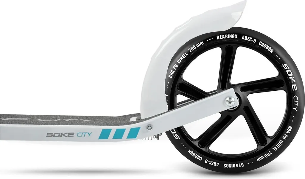 Roues de trottinette 200 mm Noir polyuréthane avec roulements ABEC