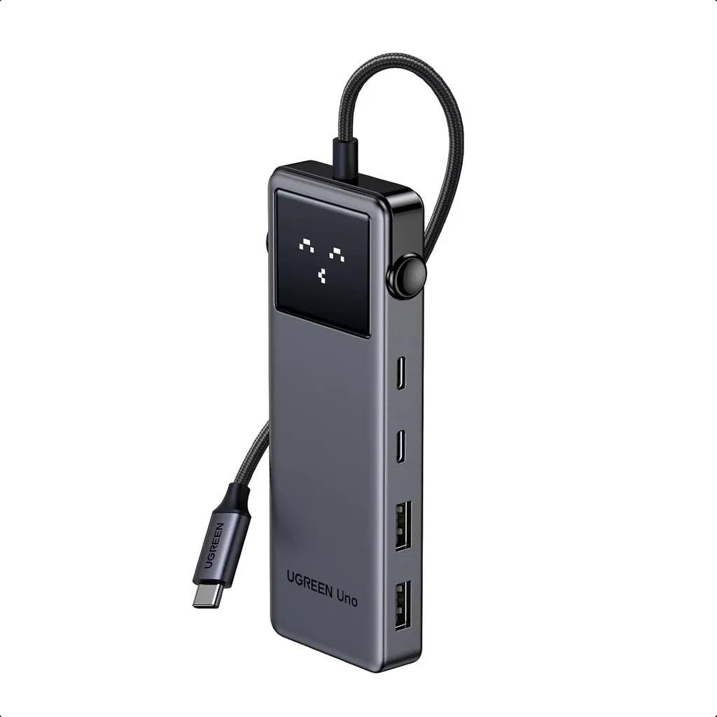 Hub USB-C UGREEN UNO 10 Gbps HDMI 4K 60Hz PD 100W Écran LED Intelligent
