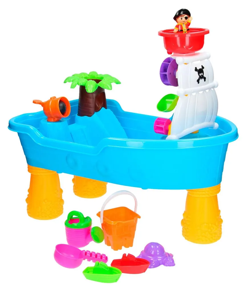 Jeu de sable et d'eau Bateau Pirate avec 12 accessoires interactifs