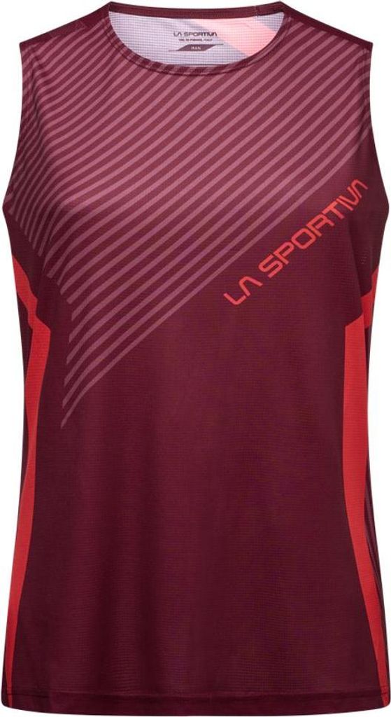 Flow Tank M - Herren Tanktop fürs Trailrunning - La Sportiva, Größe:S, Farbe:R25R24-Redwood/Mountain Red