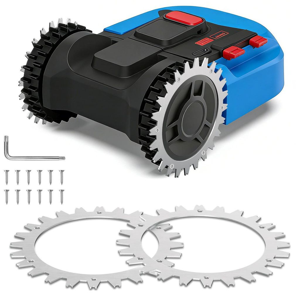 Set da 2 piastre antiscivolo con punte per ruote per robot Immagine del prodotto 