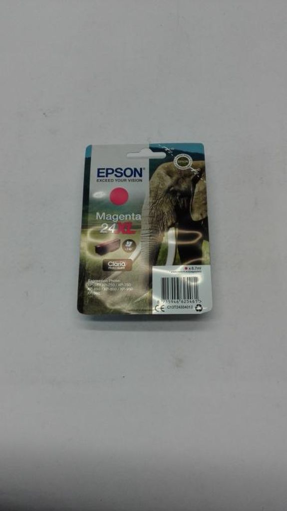 Epson Elephant Singlepack Magenta 24XL Claria Photo HD Ink, Produktbild 