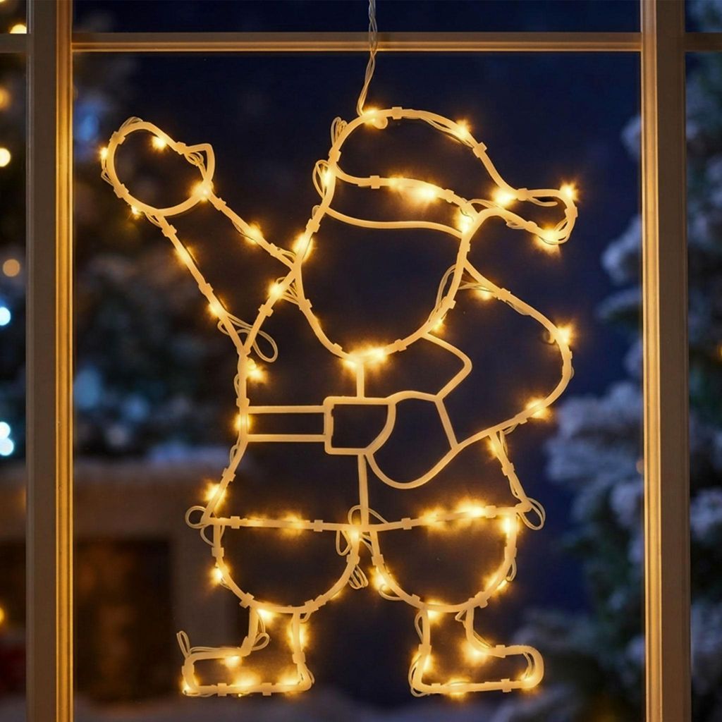 LED Weihnachts Fenster Silhouette XXL - Motiv: Nikolaus Produktbild 