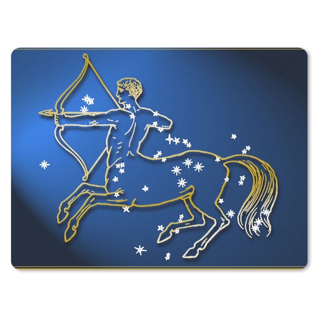MuchoWow Mauspad Mousepad Sternzeichen - Schütze - Sterne 23x19 cm - Mousepads - Maus Mat - Pad - Mausunterlage - Schreibtischunterlage - Mauspad