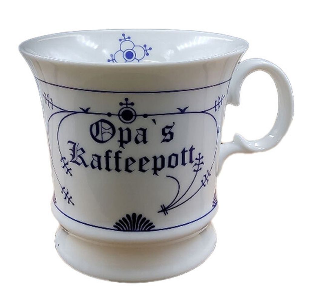 Opas Kaffeepott Indisch Blau Tasse Becher Kaffeetasse Produktbild 