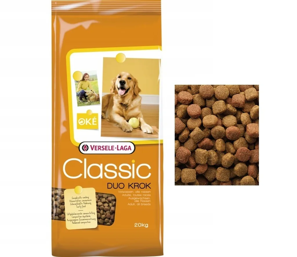 Alimentation Chien Classic Duo Krok 20 kg - Croquettes Multicolores