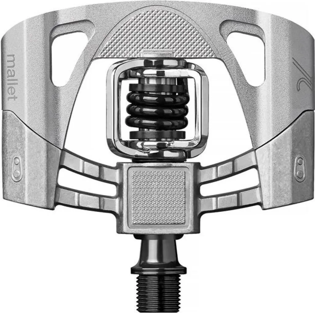 Pédales Crankbrothers Mallet 2 Raw-Silver en aluminium et acier SCM