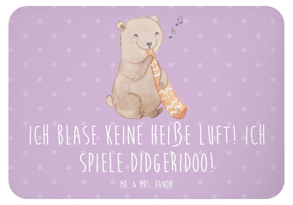 Mr. & Mrs. Panda magnet Didgeridoo Spieler - Lavendeltraum - Geschenk, Kühlschrankmagnet, Australien, Technik, Musik, spirituell, Kultur, Musikins...