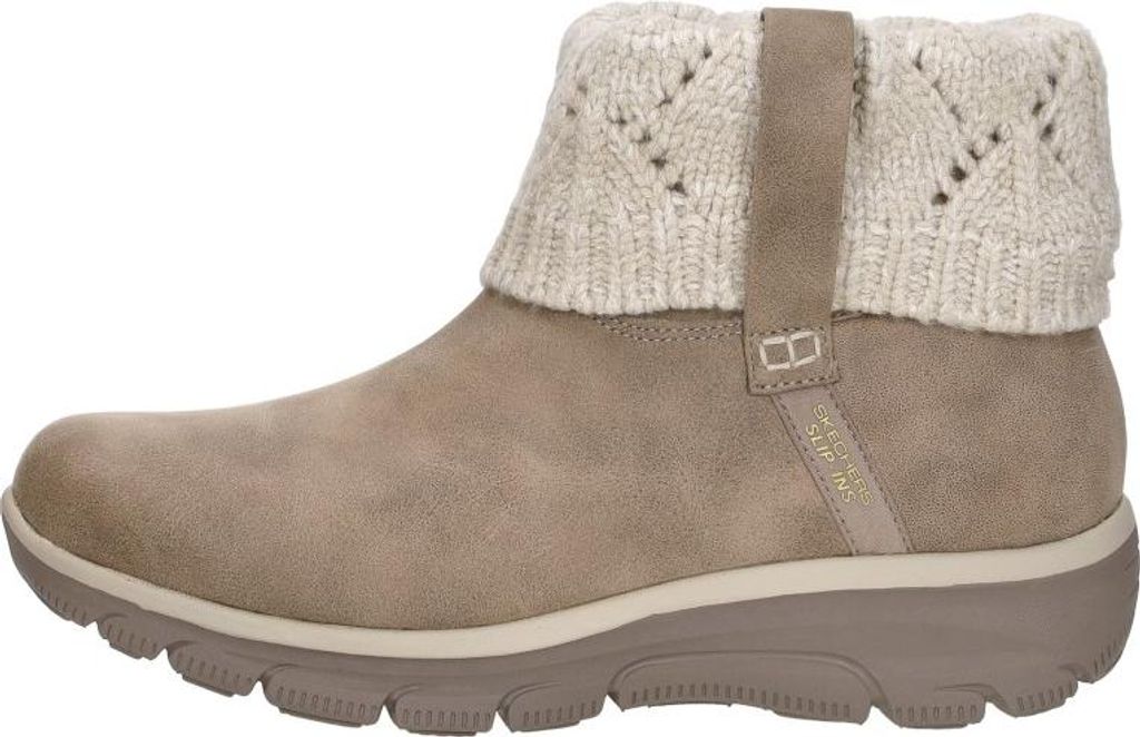 Skechers Slip-Ins Relaxed Fit  Enkellaarsjes Plat - Taupe - Produktbild 