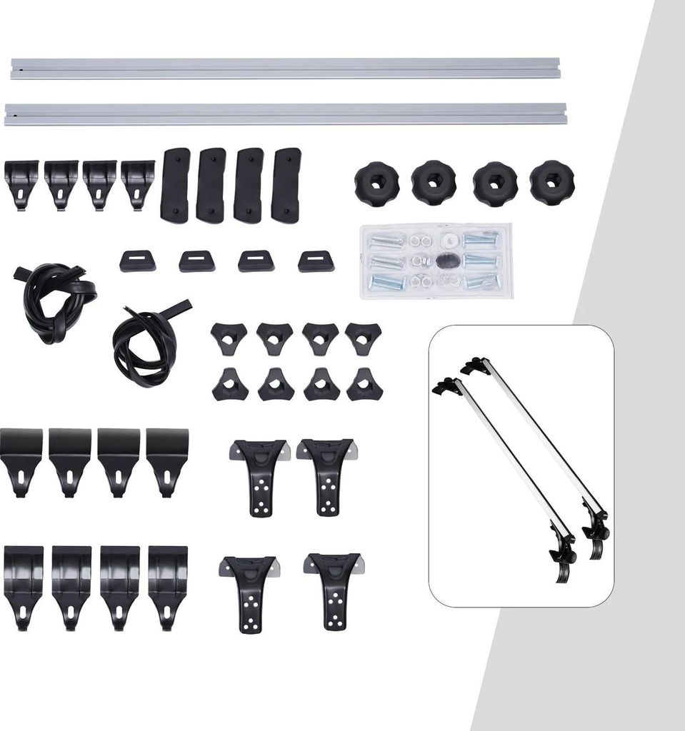 Universal Auto Dachträger - Querträger - Verstellbar 122–130 cm - Aluminium - Traglast 75 kg - Einfache Montage - Stabil