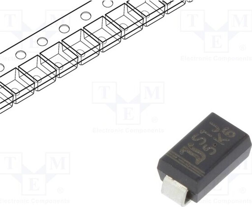 25x Diode: Gleichrichter SMD 600V 1A 1,5us Verpackung: Rolle,B S1J Universaldioden