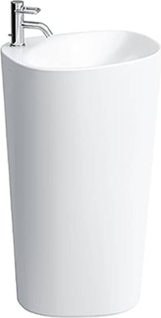 LAUFEN Palomba freistehender Waschtisch mit integrierter Säule, ohne Hahnloch, ohne Überlauf, 520x435x900, H8118044001091