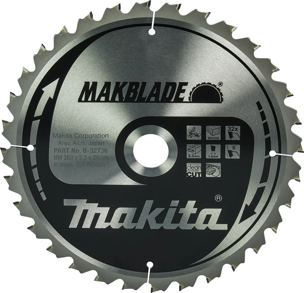 Sega Makita MAKBLADE. 260x30x32Z B-32736 - 5