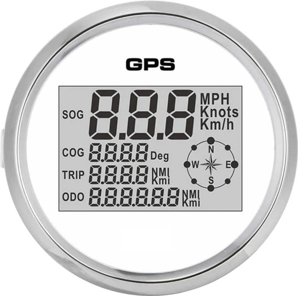 Compteur kilométrique GPS 85mm avec rétroéclairage 12V/24V IP67 robuste